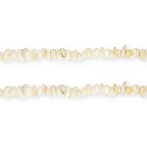 Schelp kralen chipstone Natural white