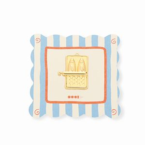 BY31&reg; Eco-brass metaal bedels sardines in blik Gold