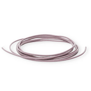 DQ leer rond 1mm Vintage pink