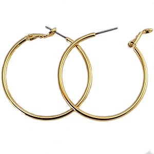 Onderdelen DQ metaal creolen 30mm Gold 