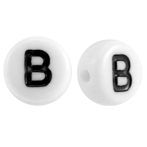 Letterkralen van acryl letter B Wit