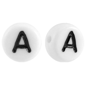 Letterkralen van acryl letter A Wit