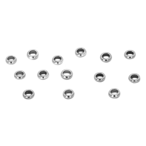 Roestvrij stalen (RVS) Stainless steel onderdelen knijpkraal 3mm Zilver