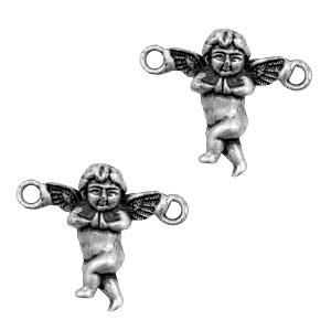Bedels TQ metaal tussenstuk engel Antiek zilver