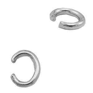 Onderdelen TQ metaal buigring ovaal Antiek zilver