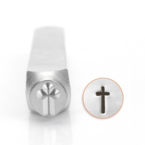 ImpressArt figuur stempels kruis 6mm Zilver