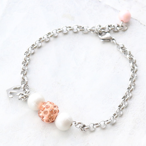 Magnifieke sieraden met strass kralen en acryl kralen met pearl coating