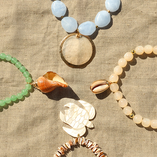 Nieuwe schelp bedels voor je zomercollectie