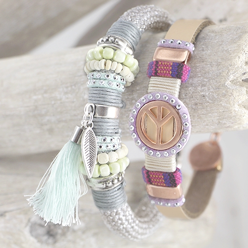Verschillende hippe mix & match sieraden
