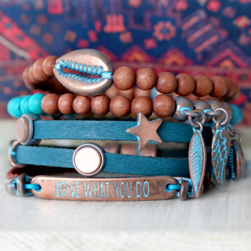 Be inspired: schitterende sieraden gemaakt met Koper blue patina DQ metaal en prachtige kralen!