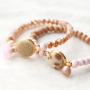 Fluffy sieraden met faux fur cabochons, facetkralen, houten kralen, settingen en Cuoio armbanden
