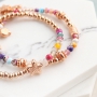 Kleurrijke sieraden met gekleurde kralen, DQ metaal en nieuw nylon S-Lon draad