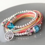 Kleurrijke sieraden met gekleurde kralen, DQ metaal en nieuw nylon S-Lon draad