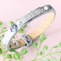 Armbanden met bijpassende oorbellen van DQ metaal, DQ leer, ImpressArt en facetkralen