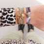 Zelf oorbellen en armbandjes maken van nieuwe resin hangers & elastisch lint met snake print