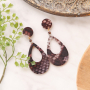 Zelf oorbellen en armbandjes maken van nieuwe resin hangers & elastisch lint met snake print