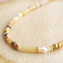 Maak een mooie zomerse sieraden set met deze natuursteen discs kralen: