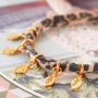 Maak leuke armbanden en haarelastieken met stitched elastisch lint leopard: