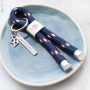Mix en Match sleutelhanger inspiratie met DQ leer en maritiem koord