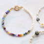 Kleurvolle sieraden maak je zo met de mooie Millefiori kralen: 