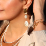 Chain sieraden in combinatie met zoetwaterparels en schelp kralen