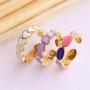 Zo draag je deze rvs ringen in vrolijke kleuren