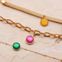 Armbanden en bijpassende oorbellen met cabochons