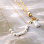 Ontwerp nieuwe sieraden met imitatie zoetwaterparels 