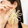 Inspiratie tijd met raffia en denim oorbellen