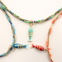 Mix & match met ketting met facet kralen en hartjes oorbellen