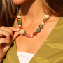 Sieraden maken met acryl kralen in najaarskleuren