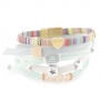 Armbanden gemaakt met leer, Aztec en 5 mm DQ metalen sliders