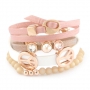 Leuke sieraden gemaakt met trendy plat en gestikt Jean Jean koord