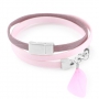 Leuke sieraden gemaakt met trendy plat en gestikt Jean Jean koord