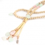 Let&rsquo;s go to the beach sieraden set met hout, leer, kokos & schelp kralen. 