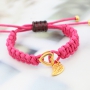 Fashion armbanden van waxkoord met onderdelen van DQ metaal