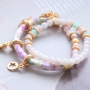Trendy pastel sieraden en accessoires met crackled opal glaskralen