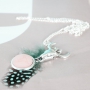Sieraden van Cuoio & Polaris Elements cabochons met buffelkop print