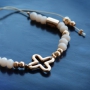 Sieraden set met ethnic look gemaakt van metaal DQ in ros&eacute; goud & macram&eacute; draad! 