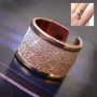 Sieraden set met ethnic look gemaakt van metaal DQ in ros&eacute; goud & macram&eacute; draad! 