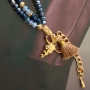 Sieraden set in chique royal blue gecombineerd met metaal DQ goud 