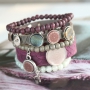 Trendy armbandjes + ketting van Polaris Elements mandala cabochon!