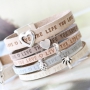 Stoer-chique armbanden maak je zo&hellip; met Plat leer DQ en onderdelen van DQ metaal maak je een verfijnde look 