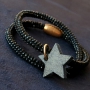 Armbanden met glitters die tijdloos, chique en feestelijk zijn gemaakt van glitterkoord met strass en glitter (imi) leer