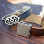 Mannen sieraden in een set met lava kralen, houten kralen, acrylkralen, Cuoio en Divino!