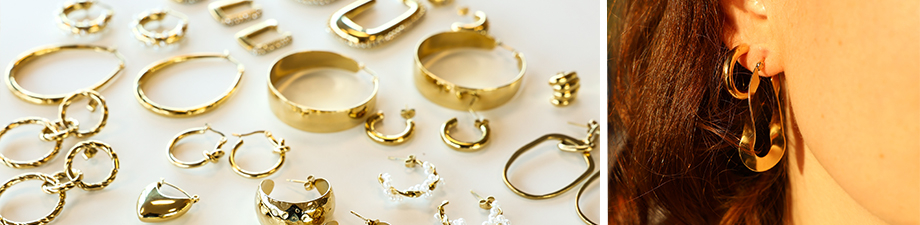 Just in: rvs oorbellen in de kleuren goud en zilver Just in: rvs oorbellen in de kleuren goud en zilver
