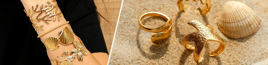 Roestvrij stalen bangle armbanden en ringen Roestvrij stalen bangle armbanden en ringen