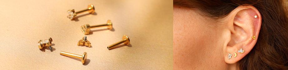 Roestvrij stalen oorpiercings Roestvrij stalen oorpiercings