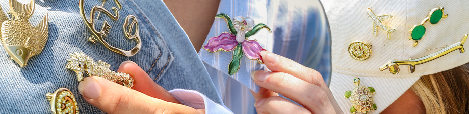 Trendy broches met strass en sealife 